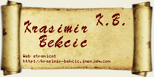 Krasimir Bekčić vizit kartica